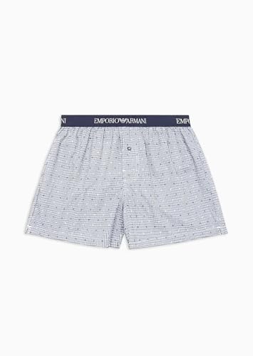 Emporio Armani Men's Yarn Dyed Cotton Boxer