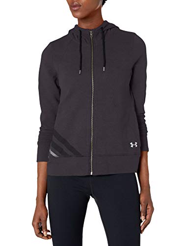 Under Armour Womens French Terry Full Zip Hoodie, Black /Black, X-Small