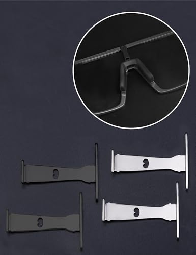 Image of Metallic Replacement Wicket for Oakley Sutro OO9406 /Sutro Asian Fit OO9406A /Sutro S OO9462 Sunglasses - Black+Black+Silver+Silver
