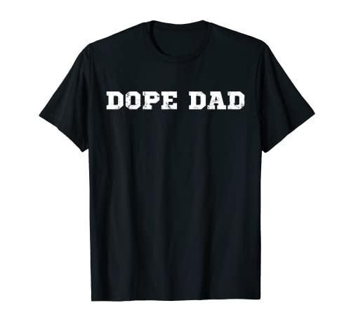 T-shirt para homem Dope Funny Dad, Preto, Pequeno