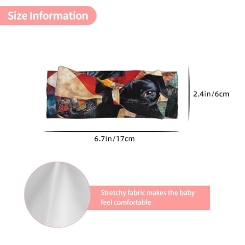 A painting of a cute dog Baby Headbands Soft Nylon Hairbands with Stretchy Bows Girls Hair Accessories for Newborn Infant Toddler Kids3