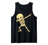scheletro danzante dab dabbing scheletro divertente halloween canotta