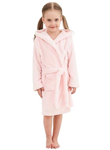 Umeyda Girls Fleece Hooded Robes, Warm Printed Bath Robe for Kids Womens Soft Fuzzy Bathrobe for Gifts4
