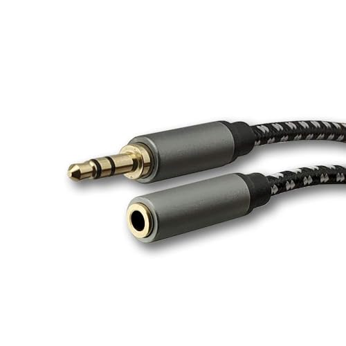 Cable auxiliar extensión Jack 3.5mm macho a hembra 10 ft miniatura 2