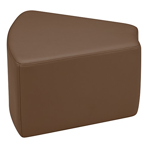 Image of Sprogs 12 inch H Structured Wedge Stool -Flexible Modular Collaborative Soft Seating for Office, Home, Lounge and School Classrooms with Durable Frame & Set of 6 inch Legs Add-on -Chocolate