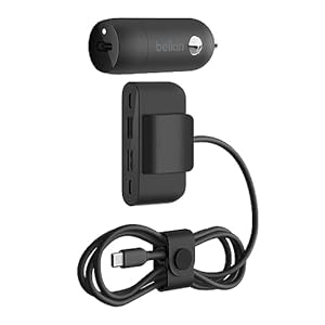 Belkin Boost↑Charge™ 30W Fast Car Charger, Compact Design w/USB-C Power Delivery Port, 4-Port USB Power Extender, Universal Compatibility for iPhone 14, Galaxy S23, Note Series, and More – Black