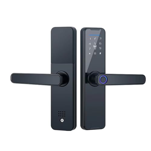 WAFU H6 Smart Door Lock Tuya Fingerpirnt contraseña cerradura de puerta inteligente, teclado Digital, cerradura electrónica, llaves de tarjeta, huella Digital, Bluetooth, sin llave