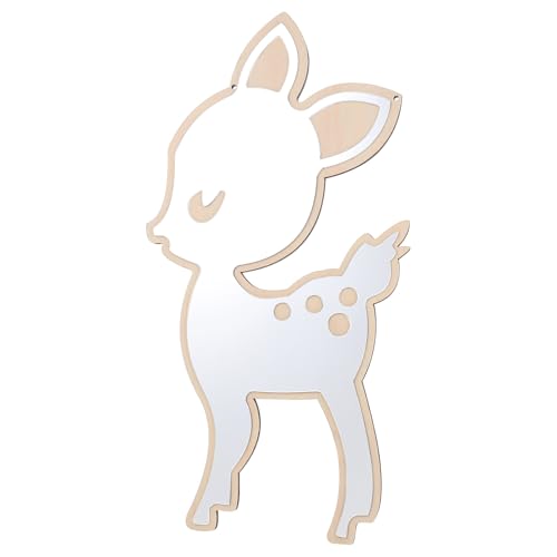 minkissy Espejo en Acrílico Decorativo Estilo Nórdico Colgante de Pared Color Caqui Diseño Artístico y Funcionalidad para Baño y Dormitorio