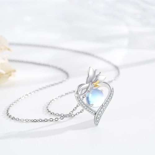 Collier en argent sterling 925 et véritable pierre de lune - 2