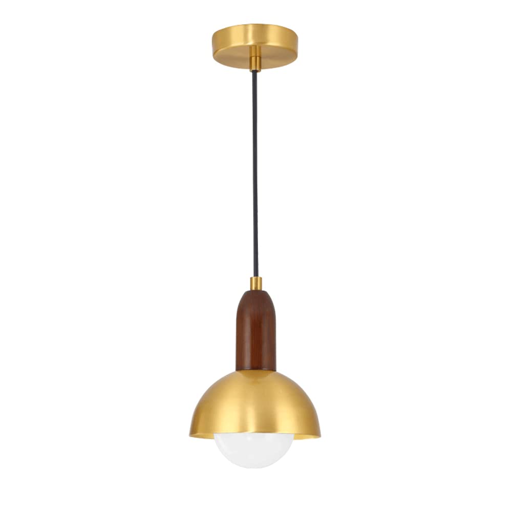 Suspension E27 en bronze pour éclairer un chevet de chambre chaleureux