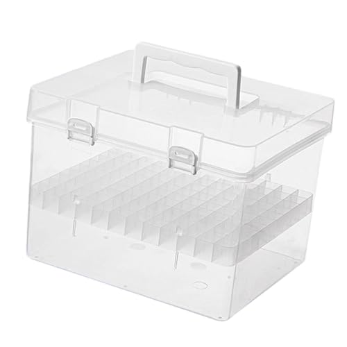 CarpNettore Estojo para Transporte de Marcadores, Caixa de Armazenamento Transparente Multiuso, Materiais de Arte para Marcadores de Texto Coloridos, 80 Slots