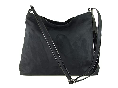 Sac pour femme à porter à l'épaule LONI grand format en daim fini le désordre