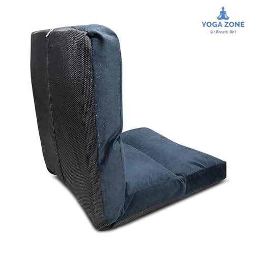 Kawachi Reclining Cushion Floor Chair for Living Room, Meditation Chair, Adjustable Back Rest with 5 Position Lock-in, Back Support, Maintain Posture While Sitting on Floor for Yoga/Pooja (Dark Grey) - Image 8