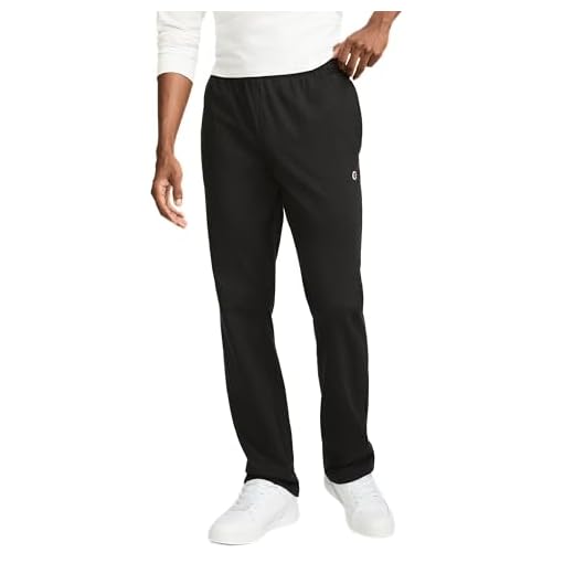 Champion mens Everyday Cotton Open Bottom Pants, Black, 3X-Large US