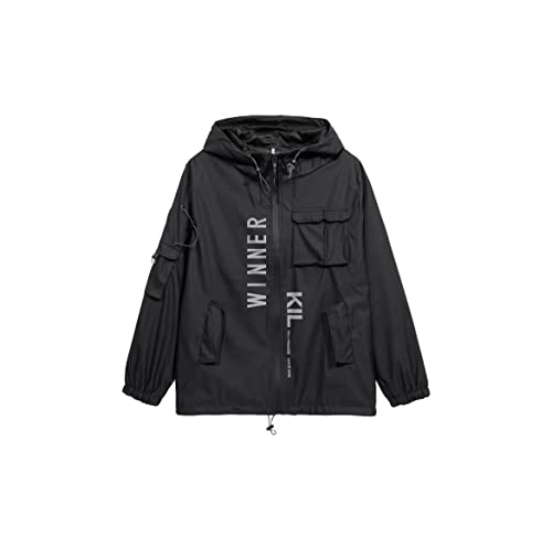 Image of Aelfric Eden Streetwear Windbreaker Jackets Streetwear Multi Pockets Patchwork Hip Hop Cyberpunk Techwear Harajuku Coat