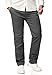 Produktbild behype. Herren Chino Hose Regular-Fit mit Stretch Jeans Chinohose Straight-Leg Jeanshose Men's Pants DC_C-3004-Dunkelgrau-W34/L32