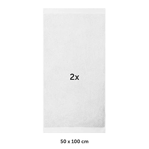 Blumtal Premium Frottier Handtücher Set 2 teilig 100% Baumwolle - Oeko-TEX zertifiziertes Towel 2X (50x100 cm) - Ultra saugstarkes… – Ansicht 2