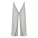 Besshepplo Regenhose mit Schnellentriegelung, für Wandern, Camping, Outdoor-Aktivitäten, 20D-Nylon, wasserdicht, 5000 mm, Wasserdruck, durchgehende seitliche Reißverschlüsse, faltbar, leicht, 129 g