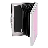 RASTKY Cartera Protectora Antimagnética para Tarjetas con 6 Ranuras para Tarjetas, Estuche de Almacenamiento para con Forro de PVC para Facilitar su Transporte (Pink)