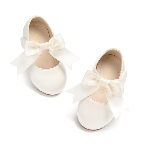 Image of PHIRAMIN Tollder Girl Dress Shoes - Little Girl Ballet Flats for Wedding Party
