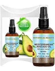 Avocado Oil ( Mediterranean). 100% Pure / Natural /Refined / Undiluted Cold Pressed Carrier Oil For Face, Body, Feet, Hair, Massage And Nail Care. 4 Fl. Oz-120 Ml. #TOP1