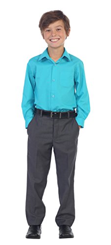 Image of Gioberti Boys Long Sleeve Solid Dress Shirt
