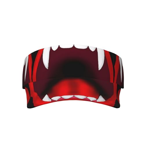 QAZWZML Visera deportiva con diseño de murciélago vampiro con ala curvada ajustable para tenis, golf y correr, color negro