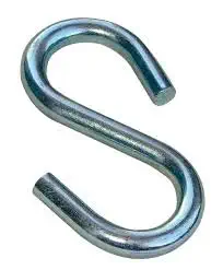 Rocky Mountain Goods Steel Open S Hooks 1 1/2? Pack of 20 - High grade metal S Hooks for hanging items outdoors / indoors - Can hold up to 100 lbs