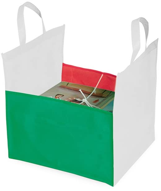 Bolsa shopper porta pizza a domicilio take away capacidad 6 pizzas cordón de cierre asas cortas costuras reforzadas catering alimentos personalizables en serigrafía, Italia, 37