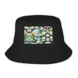 Sombrero de pescador caliente con almohadillas de lirio negro, para playa, golf, pesca, diversión al aire libre, vacaciones al aire libre, hombres y mujeres, ala ancha, Negro -, talla única