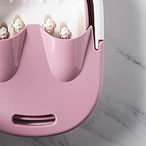 Bañera de pies plegable rosa con rodillos de masaje para spa en casa 5