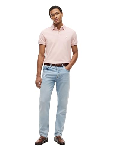 Image of Tommy Hilfiger Men's Short Sleeve Polo Shirts in Regular Fit With Stretch and Organic Pique Cotton