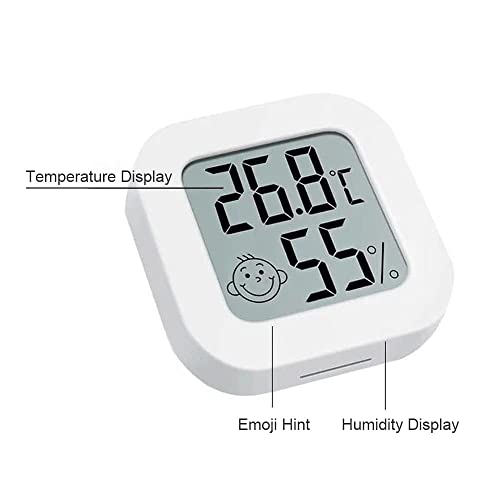 Digitale hygrometer, voor binnen, hygrometer, kleine thermometer, vochtmeter, monitor met temperatuur van -10 °C - 70 °C en luchtvochtigheid 10% RH-99% RH-sensor - Afbeelding 3