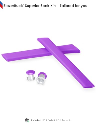 Image of BLAZERBUCK Replacement Earsocks & Bolt for Oakley Jawbone /Racing Jacket /Split Jacket Sunglasses - Purple
