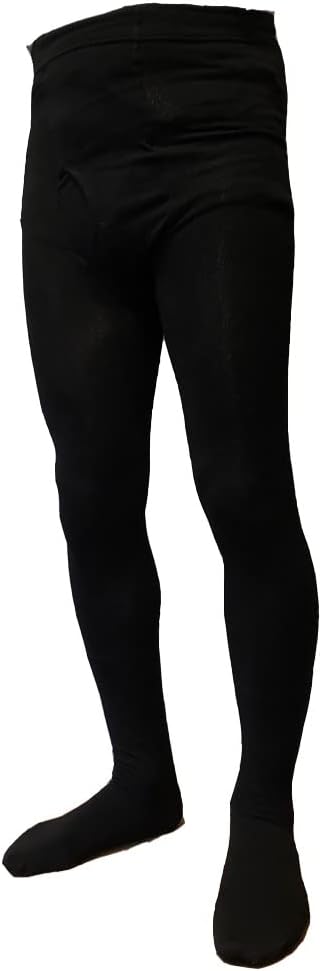 [ソックスマルシェ] 裏起毛タイツ メンズ 足付きタイプ 160デニール相当 前開き あったか無地タイツ 紳士タイツ 防寒対策