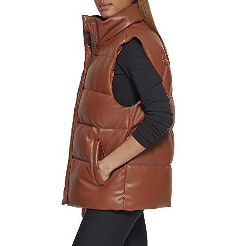 Levi's Womens Vegan Leather Puffer Vest3