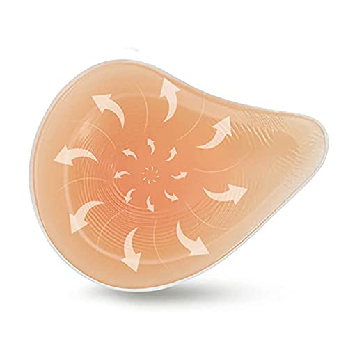 DFGGE 1 Trozo Seno De Silicona Pechos Falsos, 600G Prótesis Mamaria para Mastectomía, Travesti, Transgénero, Sujetador Reforzador Inserciones, Forma Asimétrica,Left Side Only