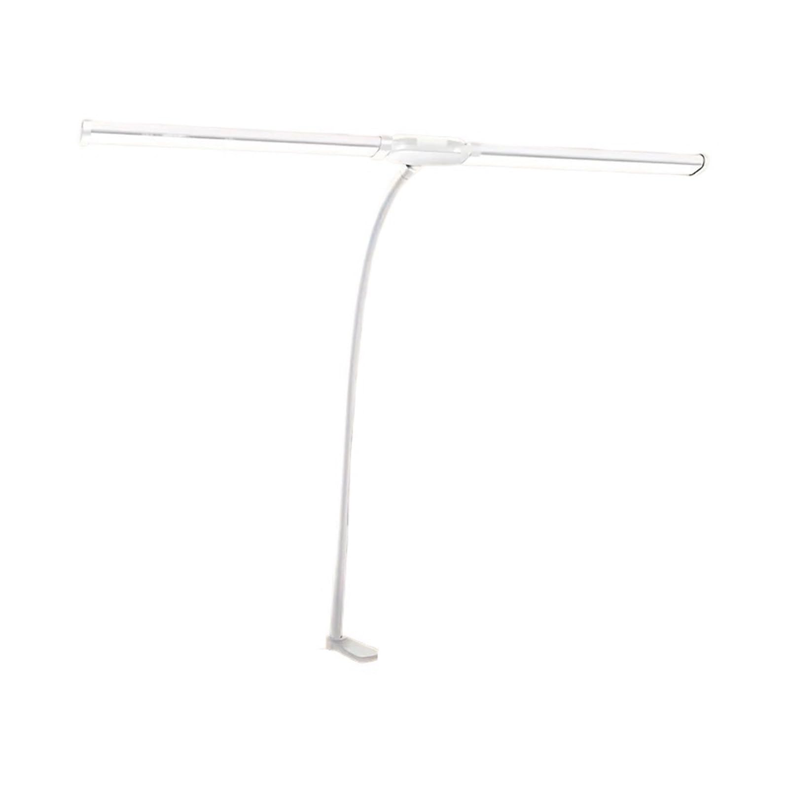 CKAFZMYJQBT LED Desk Lamp for Home Office Eye-Caring Monitor TableLamp with Clamp Color Changing Dimmable with Flexible Gooseneck DoubleHead