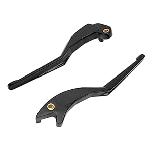 Koppelingsrembediening, goed remmen Hoge betrouwbaarheid Aluminium Goede glans Links en rechts Koppelingsremhendel voor motorfietsmodificatie(Glanzend zwart)