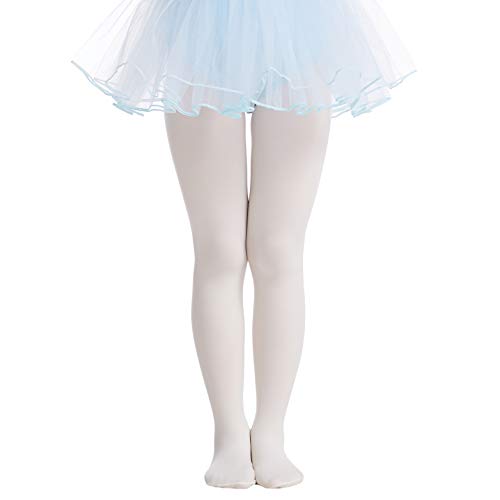 Frola Ballett-Strumpfhose für Mädchen, halbblickdicht, Mikrofaser, 40 Denier Gr. Medium, elfenbeinfarben Cover