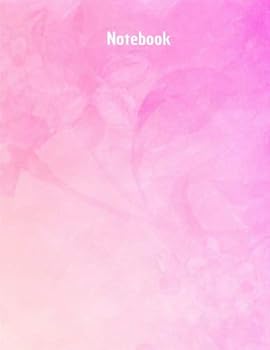 Paperback Notebook: Unruled Notebook,Blank Notebook 8.5 X 11 inches 100 Pages Light Pink Floral Notebook (Minimalist Colored Notebooks) Book