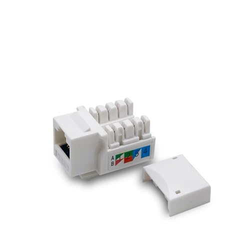 Verbex (10-Pack) Cat6 Keystone Jack - [UL Listed] - Ethernet Wall Jack…