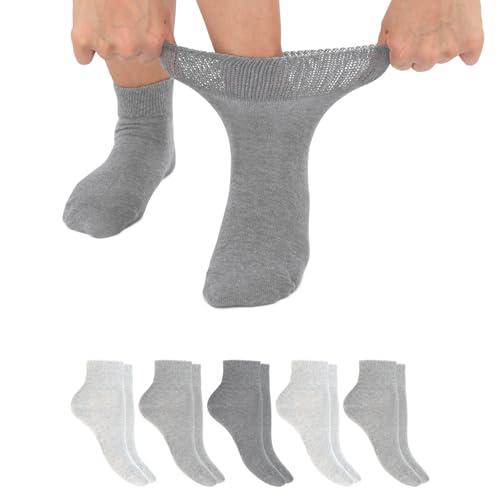Chaussettes pour diabétiques sans élastique ni couture Footstar pour homme et femme, lot de 6