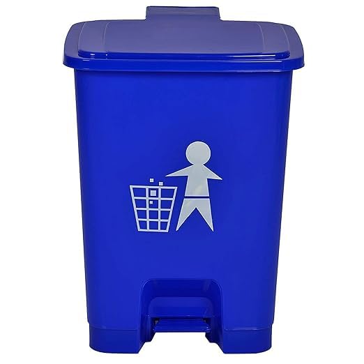 Image of Biomedical waste bins Plastic Pedal Dustbin for hospitals (22Ltr, Blue) With 5 Pcs Bio hazard bags Free