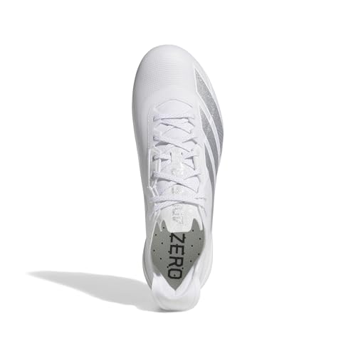 Image of adidas Men's Adizero Electric American Football, White /Silver Metallic /White, 5
