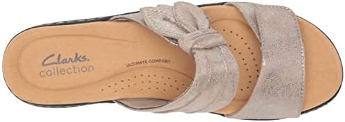 Clarks Merliah Charm Heeled Sandal, Taupe Metallic Synthetic, 10 Medium | Image 4