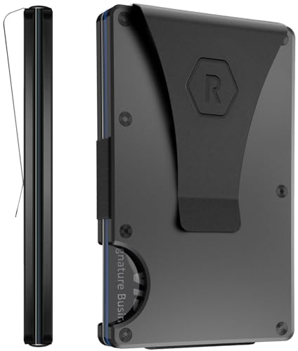Image of Ridge Wallets - Slim Minimalist Front Pocket Wallet for Men, RFID Card Holder, Gunmetal (Titanium), Mountain Ridge