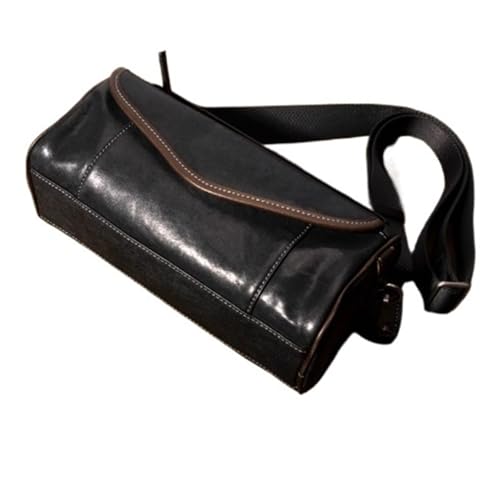 Vintage Crossbody Messenger Bag, Leather, Business Sport Travel Shoulder Bag, Waterproof, Multifunctional, for Men
