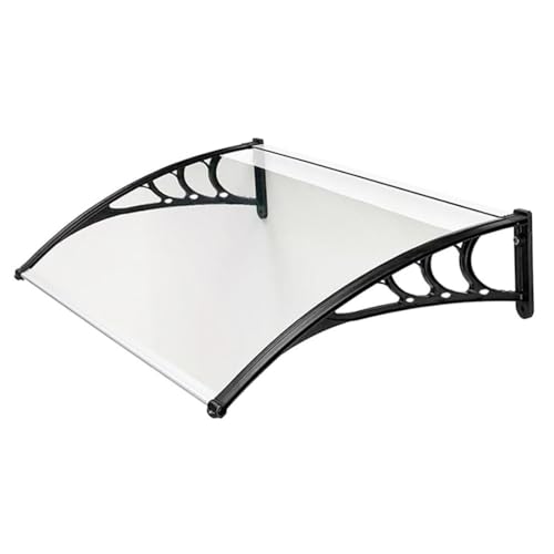 Marquesina Tejado Exterior para Puerta de Entrada Transparente Modular Techo Cubierta de Policarbonato 150x100