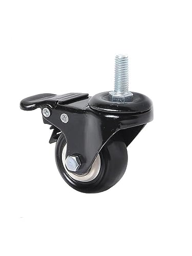 Double roulement fluide pour cette roulette solide en polyuréthane Pu noir